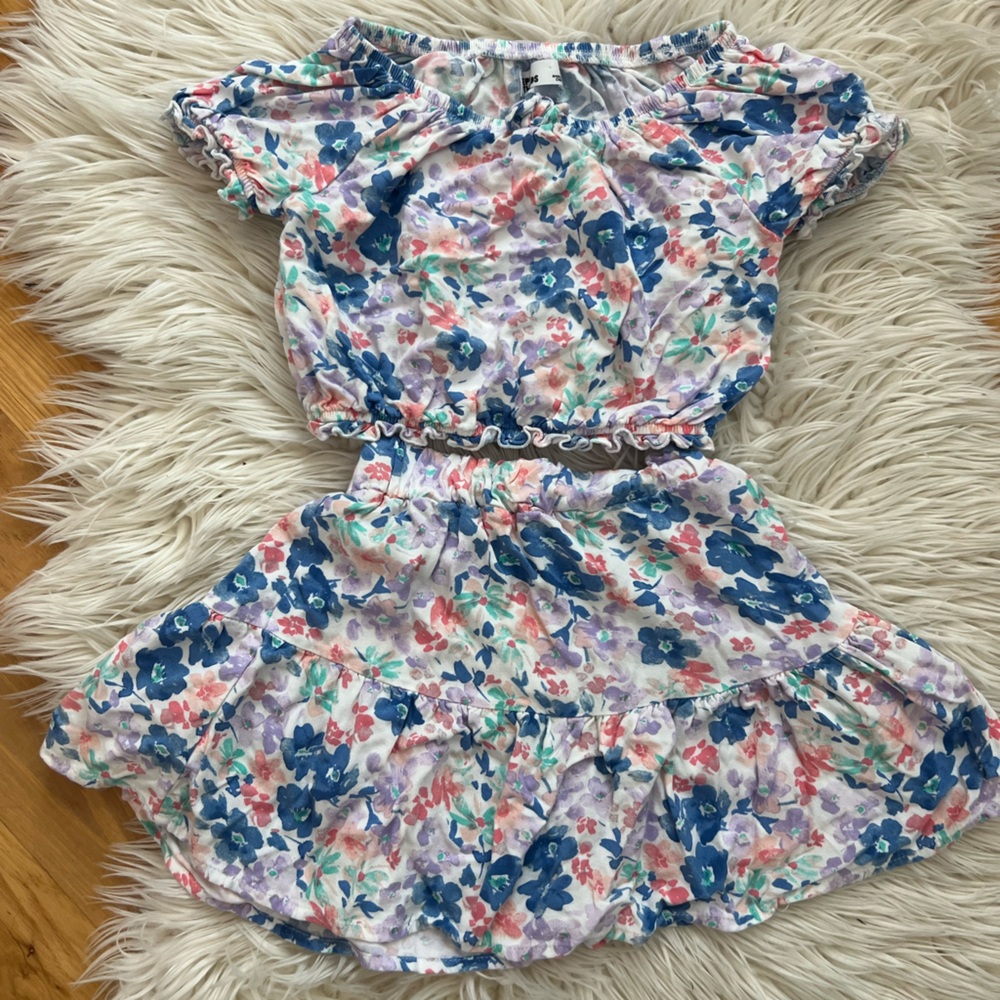 Epic Threads (Nordstrom) Pastel Floral Two-Piece Set - Blue, Pink & Mint